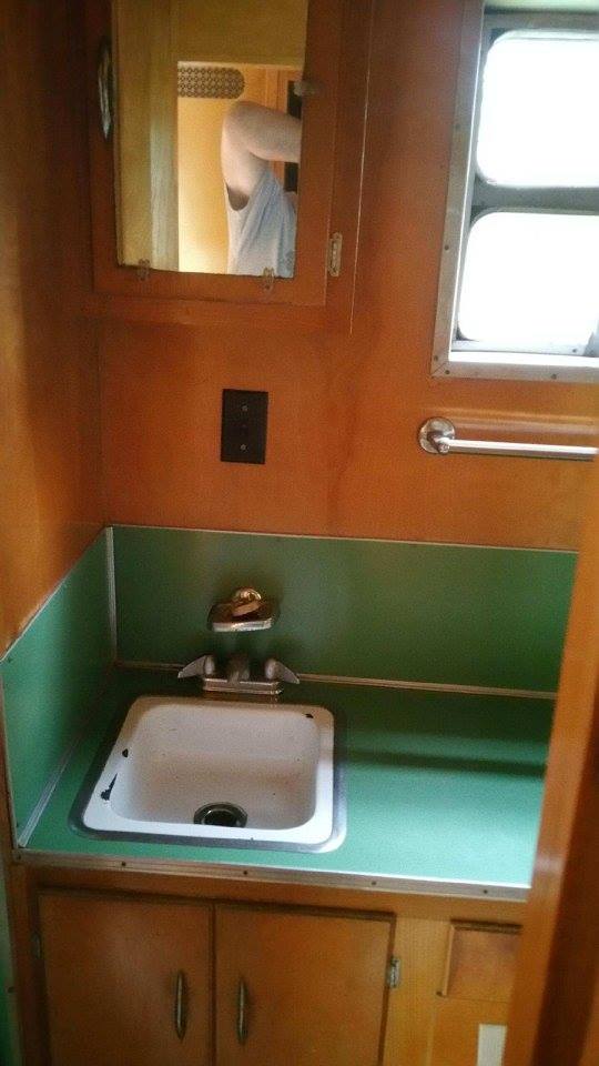 the bathroom sink-counter